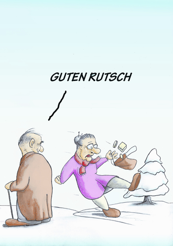 Cartoon: Guten Rutsch (medium) by philipolippi tagged neujahr,silvester,jahreswechsel