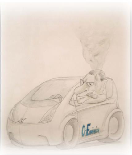 Cartoon: Nichtraucher (medium) by philipolippi tagged elektroauto,rauchen