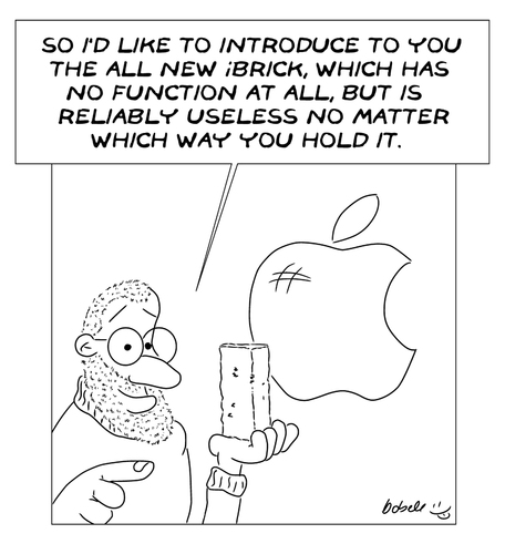 Cartoon: iBrick (medium) by bobele tagged apple,iphone,jobs
