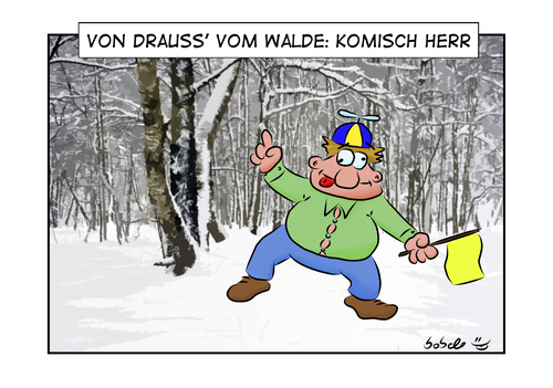 Cartoon: Von drauß vom Walde... (medium) by bobele tagged weihnachten,nikolaus,weihnachtsmann