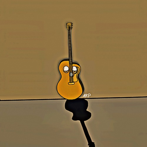 Cartoon: Acoustic Guitar (medium) by tonyp tagged arp,guitar,tonyp,arptoons