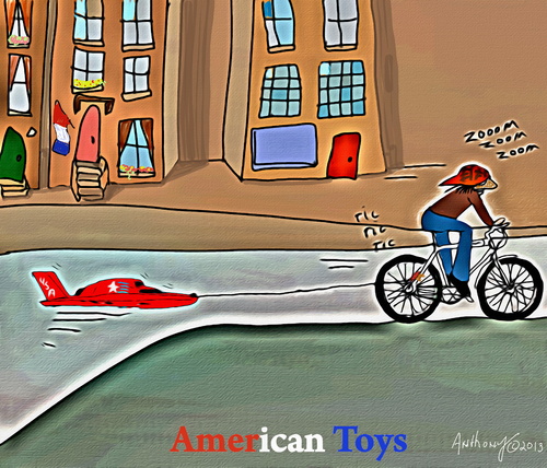 Cartoon: American Toys (medium) by tonyp tagged arp,blue,brain,bulb,tonyp,toys,american,toy