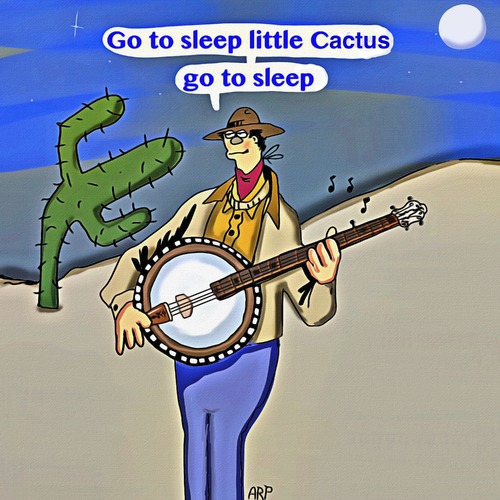 Cartoon: Banjo Joe (medium) by tonyp tagged arp,guitar,tonyp,arptoons,gang,band,music,tin,man,cactus,banjo,joe
