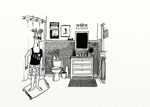 Cartoon: Bathroom man (medium) by tonyp tagged arp,bathroom,man,arptoons