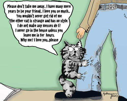 Cartoon: cat hug (medium) by tonyp tagged arp,arptoons,wacom,cartoons,cat