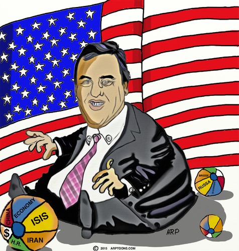Cartoon: GOV. CHRISTI RUNNING FOR US PRES (medium) by tonyp tagged arp,president,politics,us,vote,arptoons