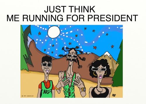 Cartoon: JUST THINK (medium) by tonyp tagged arp,president,elections,vote,snoop,doggy,dog,arptoons