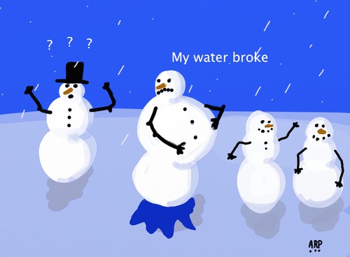 Cartoon: oops (medium) by tonyp tagged arp,tonyp,arptoons,snowman,winter
