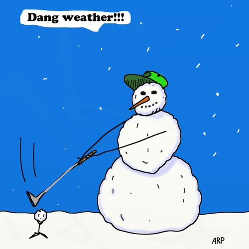 Cartoon: Snowman Weather (medium) by tonyp tagged arp,arptoons,golf,tonyp