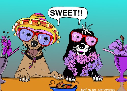 Cartoon: SWEET Cake (medium) by tonyp tagged arp,sweet,vacation,dogs,pets,fun,color,colour