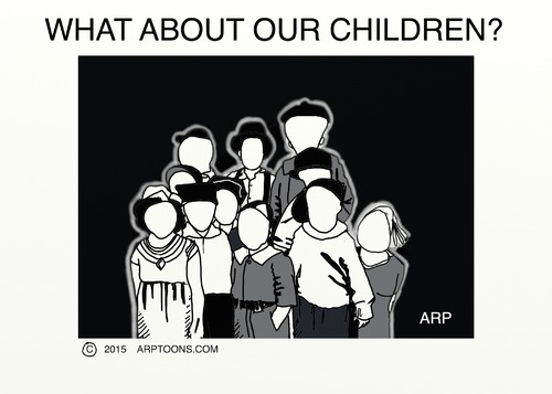 Cartoon: The Children of the world (medium) by tonyp tagged arp,children,world,life,arptoons,the