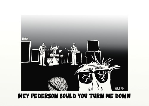 Cartoon: Turn down the volume (medium) by tonyp tagged cracked,glasses,music,volume,arp