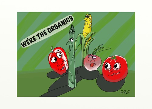 Cartoon: We are the organics (medium) by tonyp tagged arp,legs,organics,food,farm
