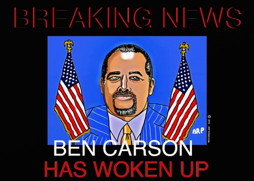 Cartoon: WOKE UP (medium) by tonyp tagged arp,ben,carson,arptoons,republican,in,the,usa