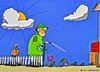 Cartoon: BECAREFULL (small) by tonyp tagged arp,flower,garden,watering,xxx,arptoons,com