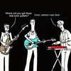 Cartoon: Color guitars (small) by tonyp tagged arp arptoons tonyp guitar color music band