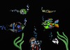 Cartoon: FISHY FRIENDS (small) by tonyp tagged arp,fish,man,mechanical,friends