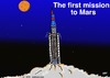 Cartoon: Mars Mission (small) by tonyp tagged arp,suit,cases,mars,space,rocket,arptoons
