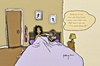 Cartoon: oh my... (small) by tonyp tagged arp,cartoons,ink,pencil,tonyp,picture,lady,bed,sex,hair