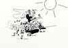 Cartoon: Ridding a lawnmower (small) by tonyp tagged arp lawn cutting grass mower