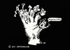 Cartoon: TALK TO THE HAND (small) by tonyp tagged arp hand fingers faces arptoon