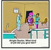 Cartoon: Weird Pill (small) by tonyp tagged arp,clown,doctor,weird,pill,arptoons