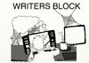 Cartoon: WRITERS BLOCK (small) by tonyp tagged arp writers block