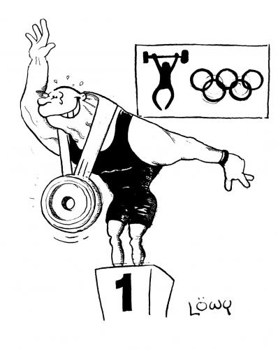 Cartoon: heavy medal (medium) by dloewy tagged olimpic,games