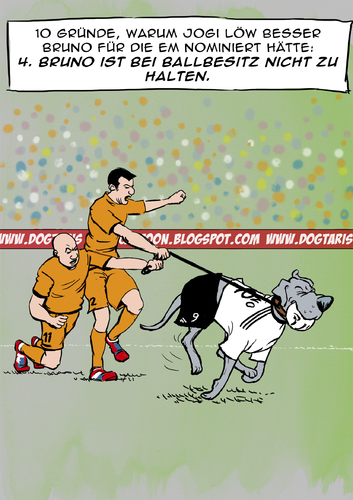 Cartoon: Jogi Löw braucht Bruno Teil 4 (medium) by dogtari tagged fußball,europameisterschaft,2012,bruno,dogtari,gomez,deutschland,niederlande,jogi,löw