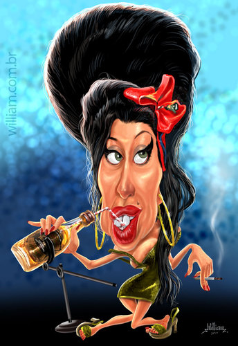 Cartoon: Amy Winehouse (medium) by William Medeiros tagged singer