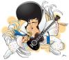 Cartoon: Elvis Presley (small) by William Medeiros tagged music,rock