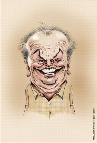 Cartoon: Jack Nicholson (medium) by leandrofca tagged caricature