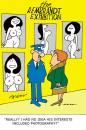 Cartoon: Art Show. (small) by daveparker tagged rembrandt attendant inquistive lady visitor