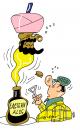 Cartoon: Eye opener! (small) by daveparker tagged genie bottle opener surprise