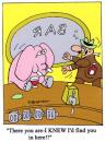 Cartoon: pink elephant (small) by daveparker tagged pink,elephant,bar,drunk,