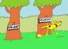 Cartoon: Toilet humour. (small) by daveparker tagged dogs toilet trees