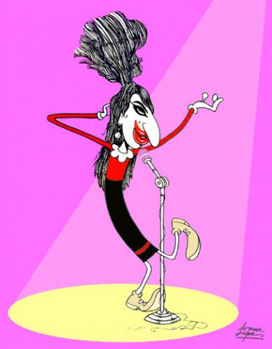 Cartoon: Amy Winehouse (medium) by juniorlopes tagged music,,amy winehouse,illustration,karikatur,künstler,hommage,portrait,musikerin,künstlerin,drogen,sucht,entzugsklinik,abgemagert,skandal,bulemie,junkie