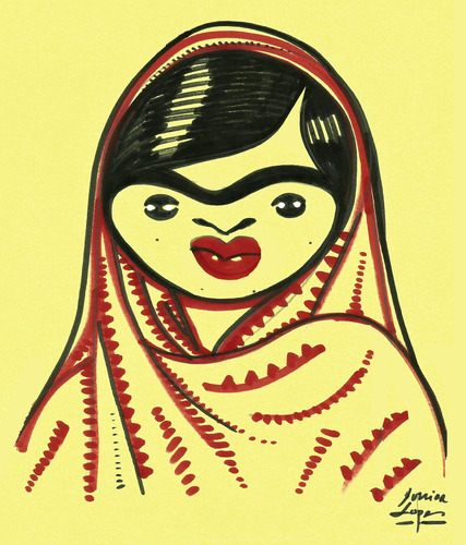 Cartoon: Malala (medium) by juniorlopes tagged malala,malala