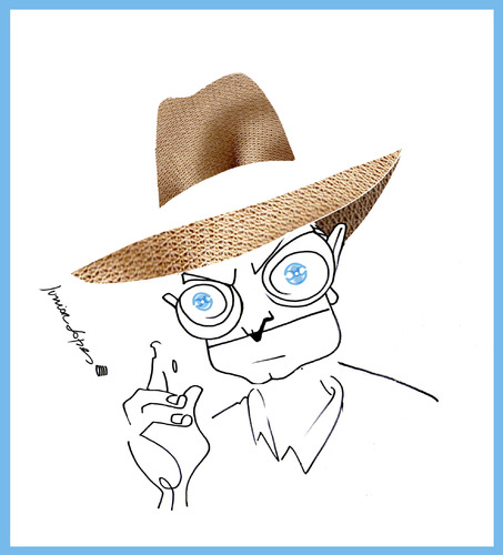 Cartoon: Truman Capote (medium) by juniorlopes tagged capote,caricature