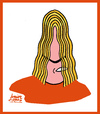 Cartoon: Puyol (small) by juniorlopes tagged world cup 2010