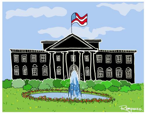 Cartoon: Black House (medium) by Marcelo Rampazzo tagged white,house