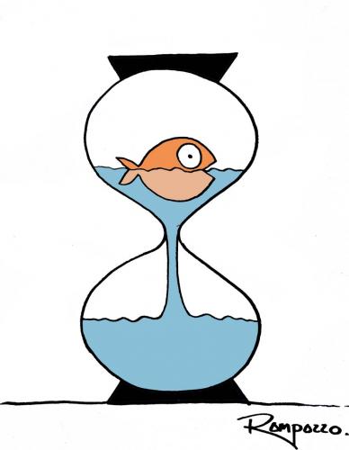 Cartoon: Hourglass (medium) by Marcelo Rampazzo tagged hourglass,sanduhr,zeit,fisch,wasser,sauerstoff,ablaufen,abfließen,leben,tod