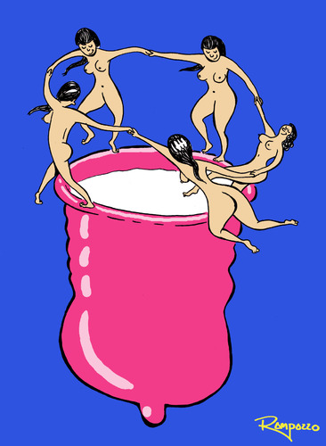 Cartoon: mating dance (medium) by Marcelo Rampazzo tagged mating,dance,matisse,love,condon,aids,liebe,leidenschaft,verhütung,kondom,aids