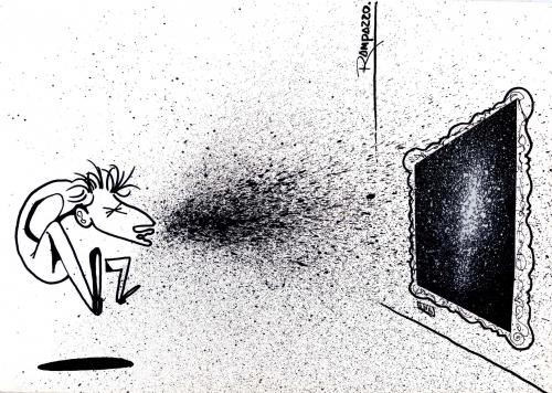 Cartoon: Sneezing 2 (medium) by Marcelo Rampazzo tagged sneezing,,niesen,gesundheit,manieren,anstand,höflichkeit,museum,bild,gemälde,beschädigung,sachbeschädigung