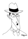 Cartoon: Fernando Pessoa (small) by Marcelo Rampazzo tagged fernando pessoa
