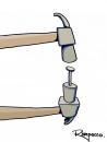 Cartoon: hammer in hammer (small) by Marcelo Rampazzo tagged hammer,in,hammer