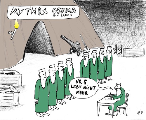 Cartoon: Mythos Osama (medium) by Florian France tagged osama,bin,laden,mythos