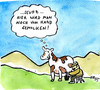 Cartoon: von Hand (small) by Florian France tagged kuh,melken,alpen,melkschemel,wiese,milch