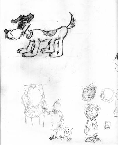 Cartoon: dog little boy (medium) by neudecker tagged sketch,drawing,dog,little,boy
