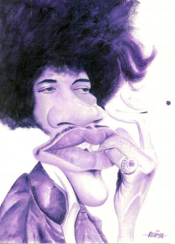 Cartoon: JIMI HENDRIX (medium) by guima tagged guima